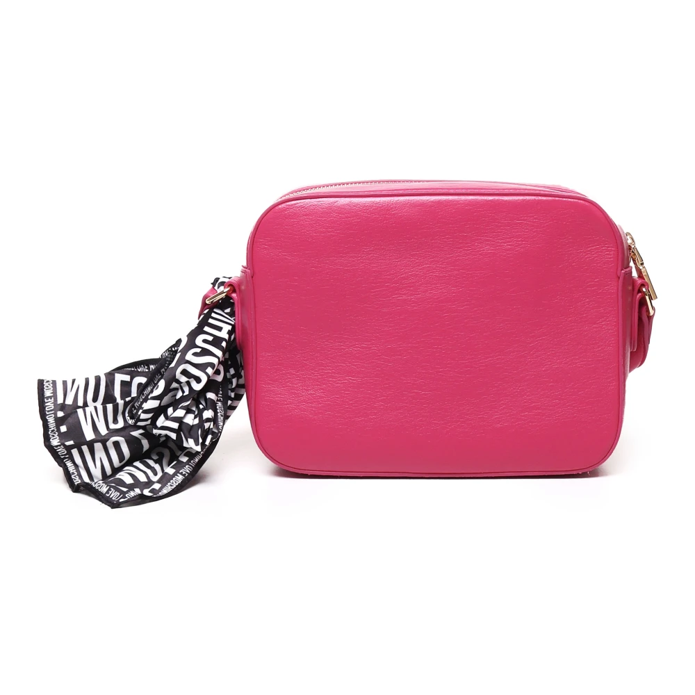 Love Moschino Magenta Tas met Bevestigde Sjaal Pink Dames