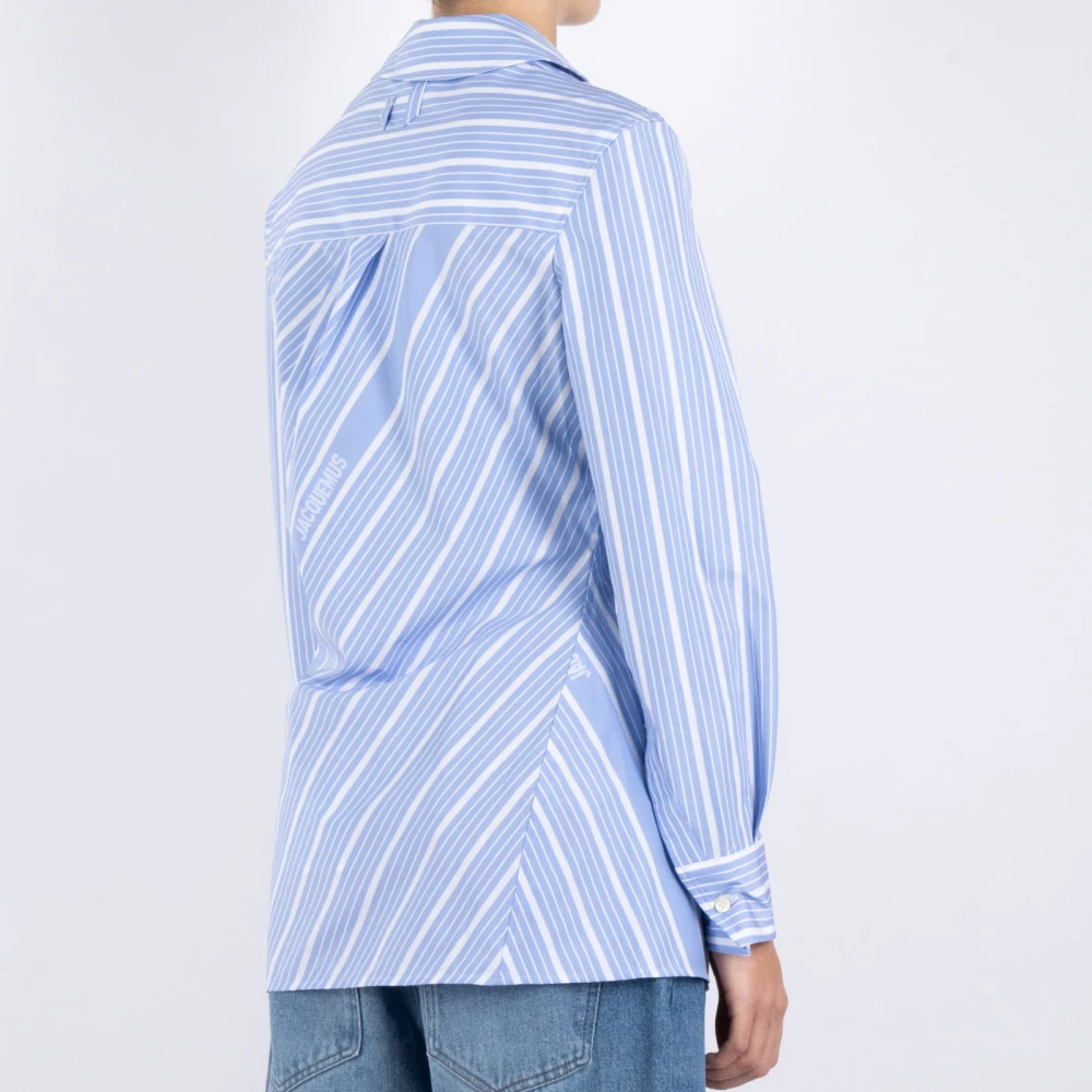 Jacquemus Blauw Gestreept Overhemd Pablo La Chemise Blue Dames