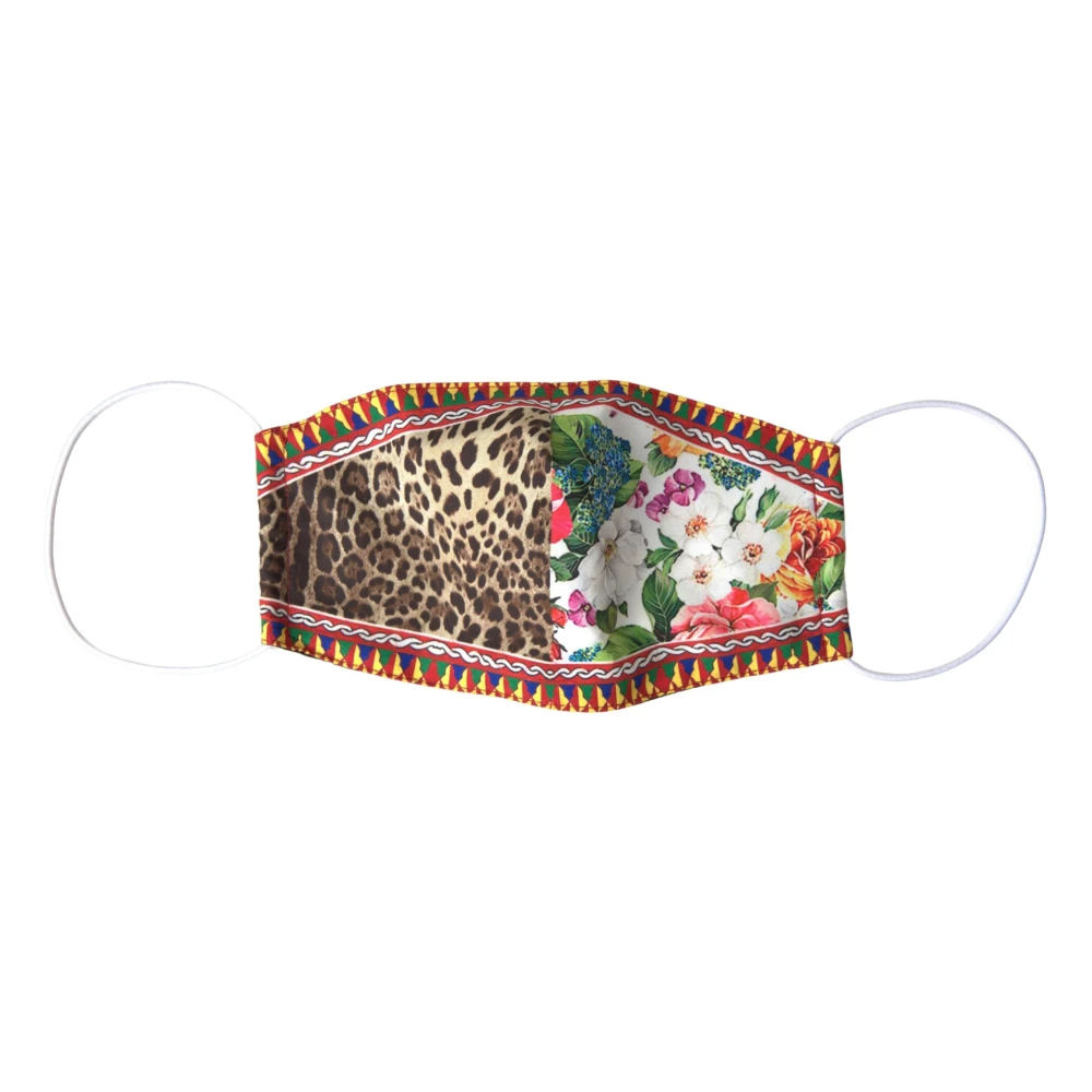 Dolce & Gabbana Mujer Multicolor - Mascarilla Facial De Leopardo Floral - Accessories - One Size
