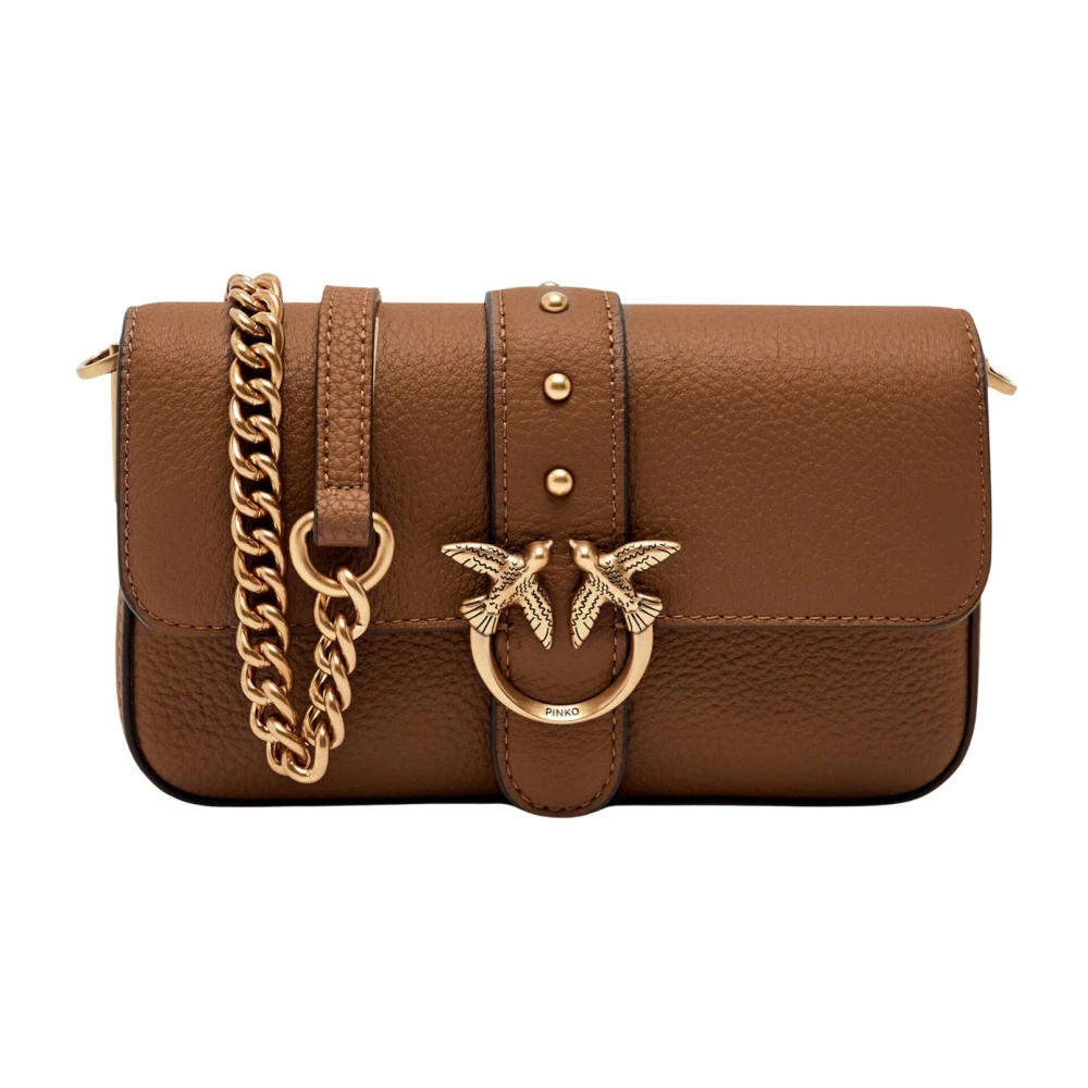 Pinko Women's Brown Love One Slouchy Baby Bottalat Bag - Cross Body Bags - One Size - Bags