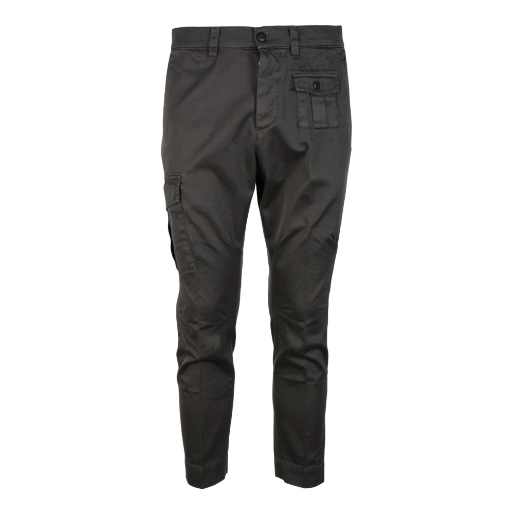 Dondup Katoenen shorts met knopen Brown Heren