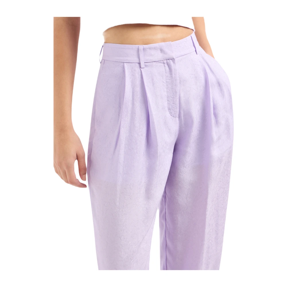 Armani Exchange Wide Trousers Purple Dames
