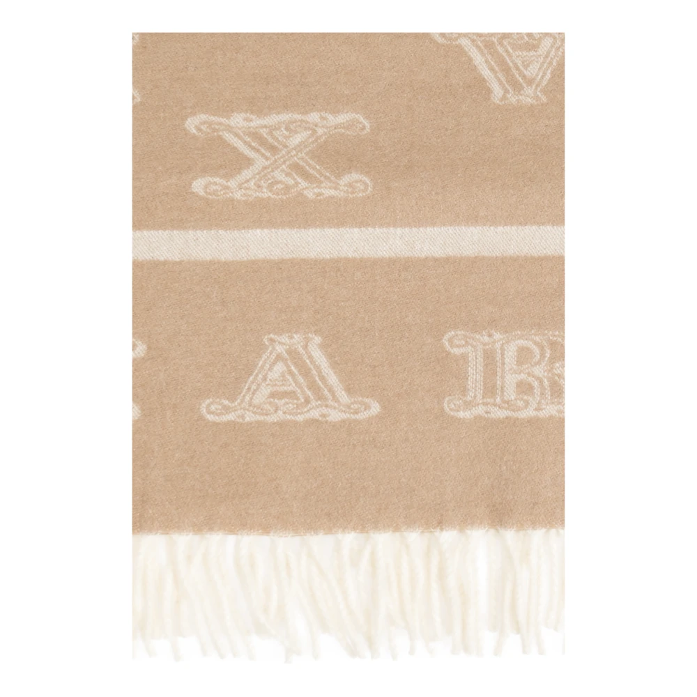Max Mara Sjaal met geborduurd patroon Beige Dames