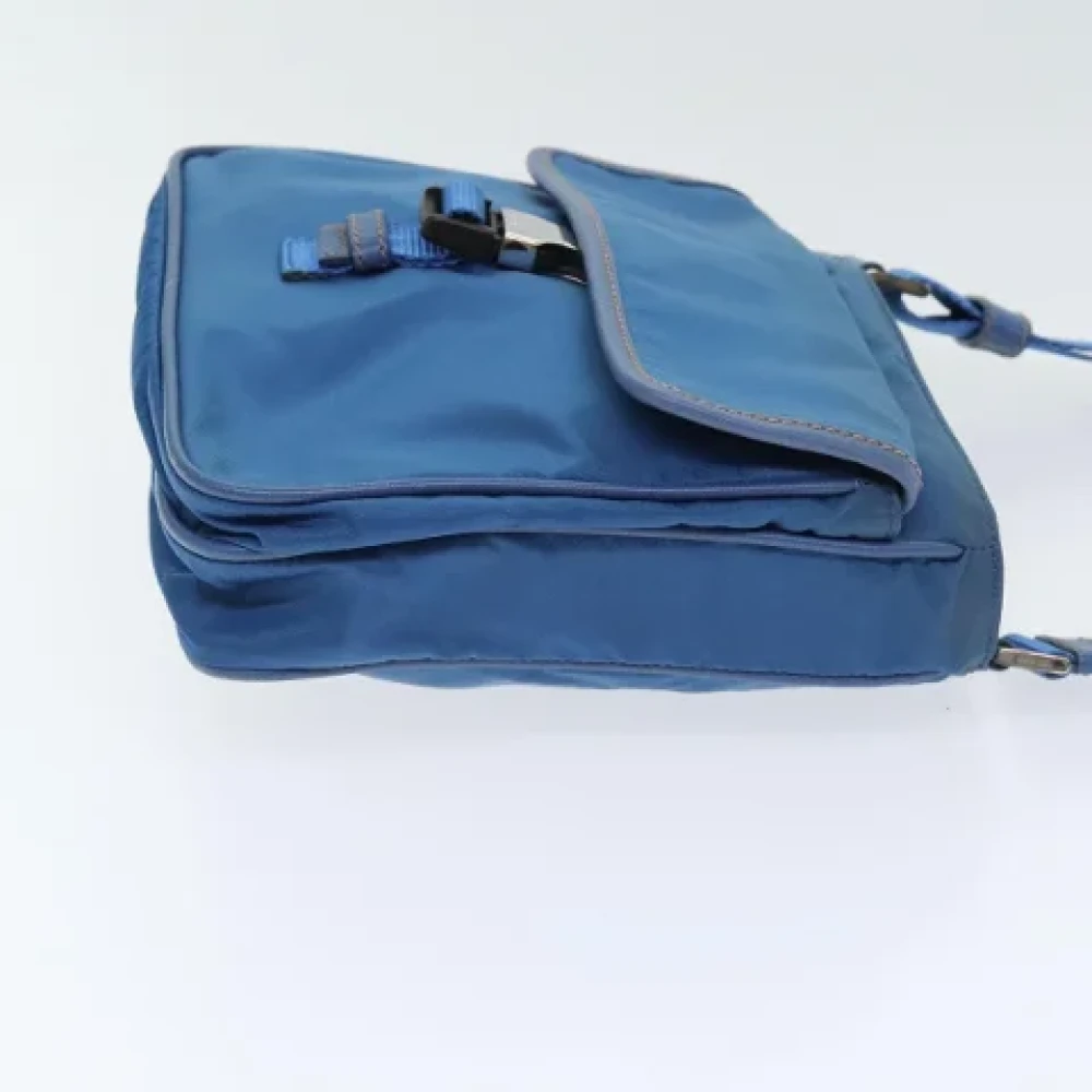Prada Vintage Pre-owned Canvas prada-bags Blue Dames