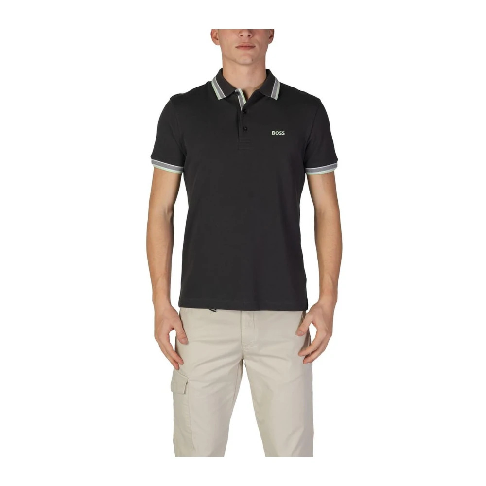 Hugo Boss Katoenen Polo Shirt Korte Mouw Heren Gray Heren