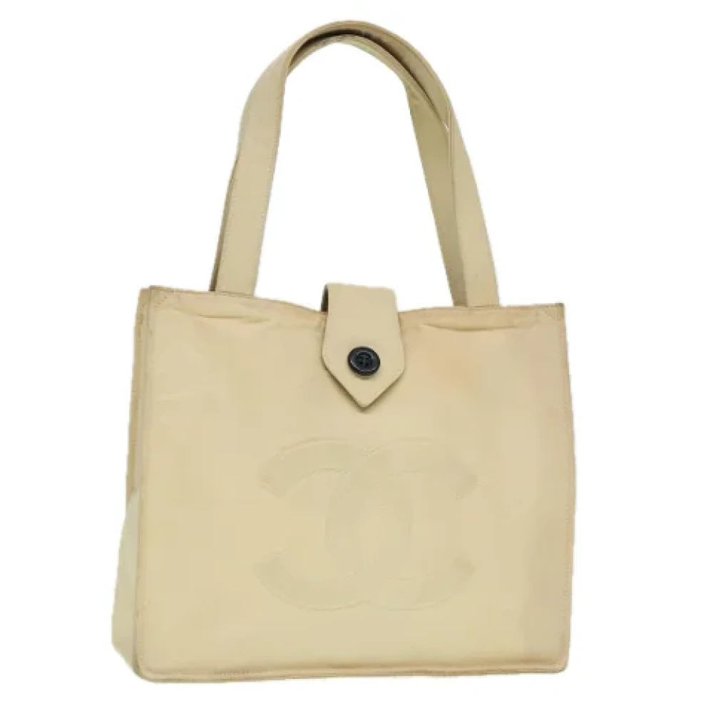 Chanel Vintage Pre-owned Nylon chanel-bags Beige Dames