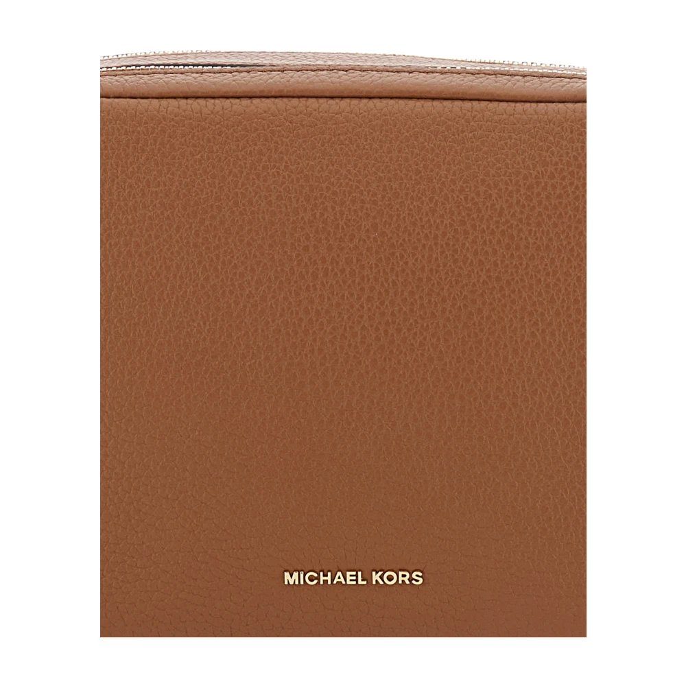 Michael Kors Bruine schoudertas met logobriefjes Brown Dames