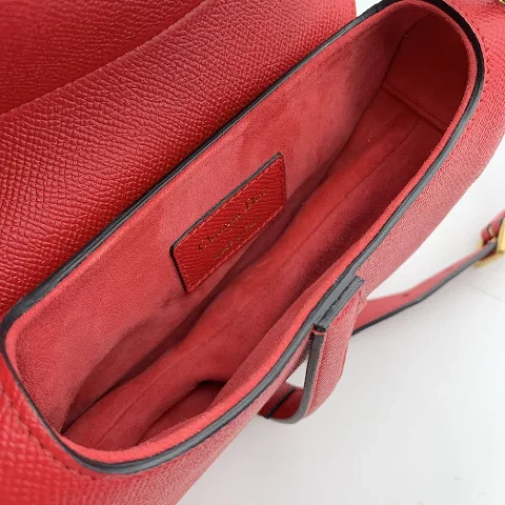 Dior Vintage Pre-owned Leather dior-bags Red Dames