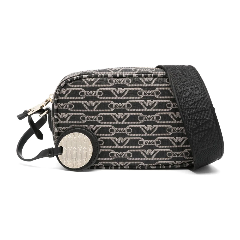 Emporio Armani Logo Print Crossbody Tas Black Dames