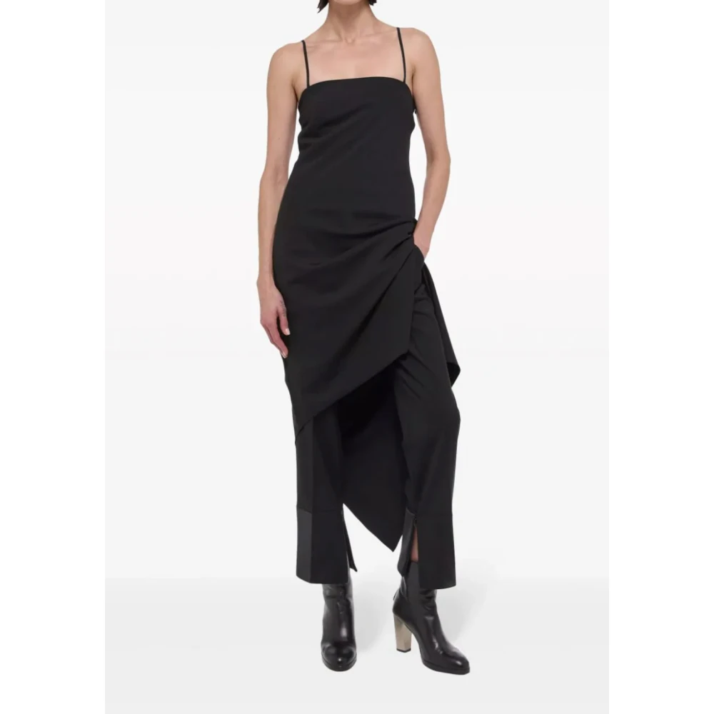 Helmut Lang Zwarte Sjaal Jurk Black Dames