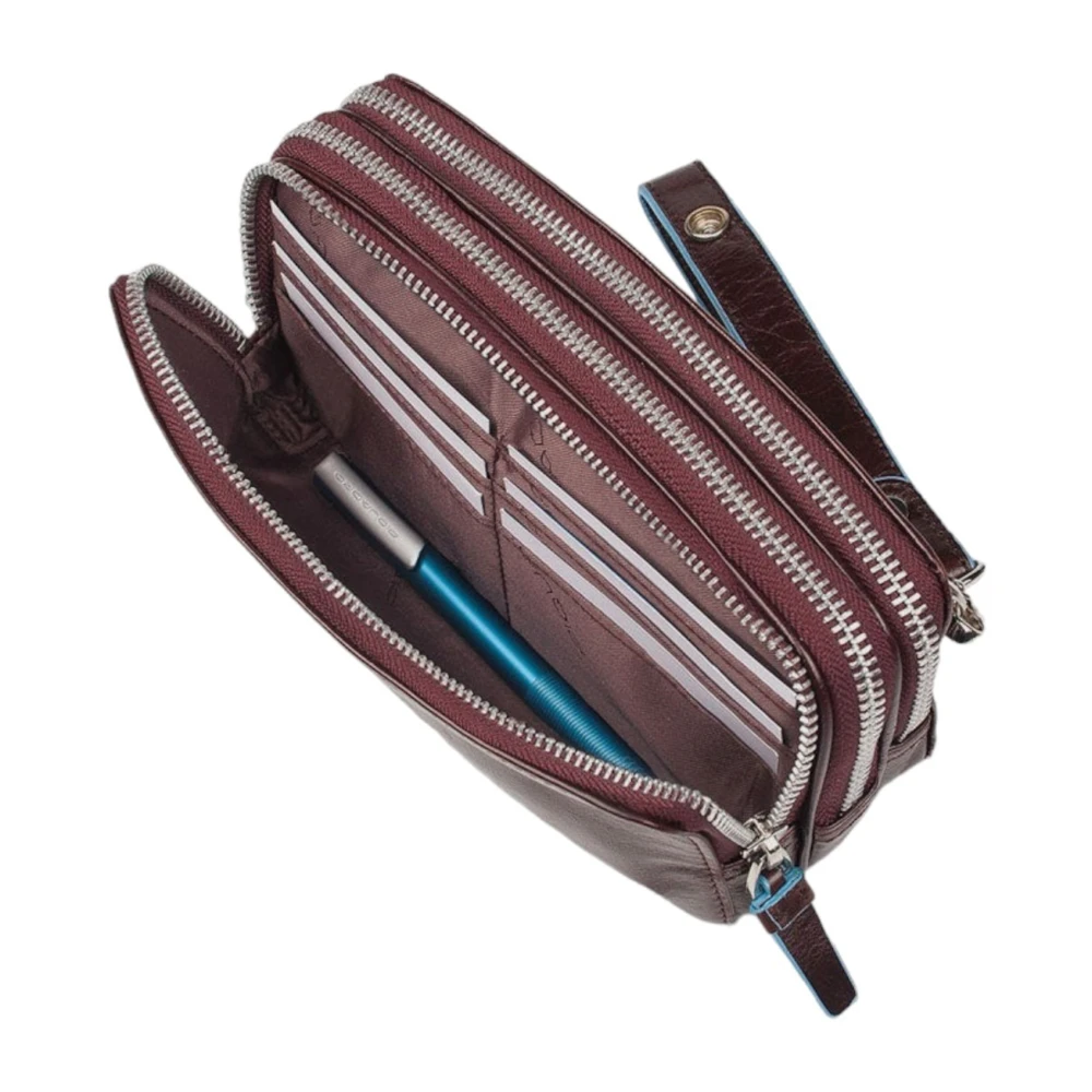 Piquadro Bruine leren schoudertas Brown Dames