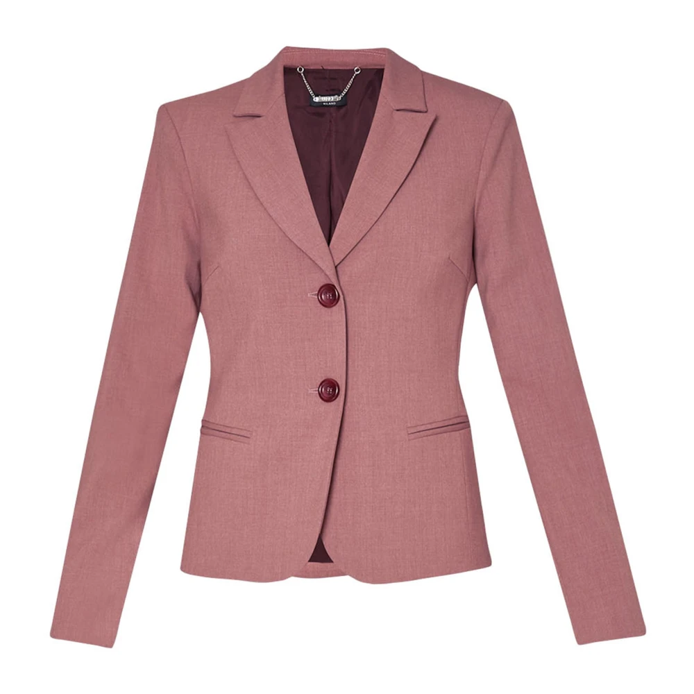 Liu Jo Flanel Single-Breasted Donna Blazer Pink Dames