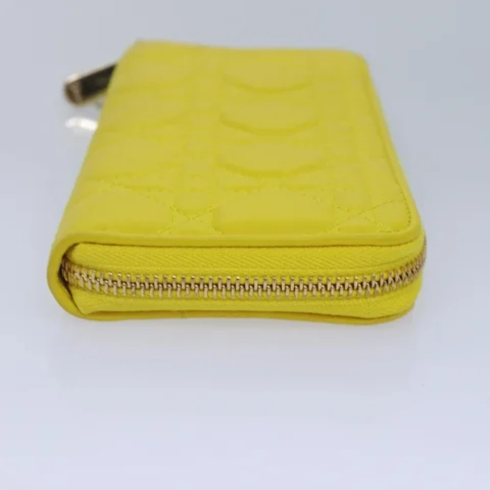 Dior Vintage Pre-owned Leather wallets Yellow Dames