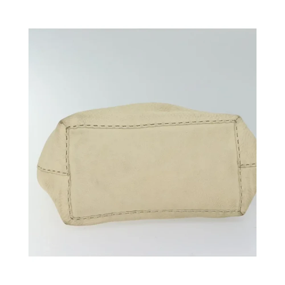 Fendi Vintage Pre-owned Cotton handbags Beige Dames