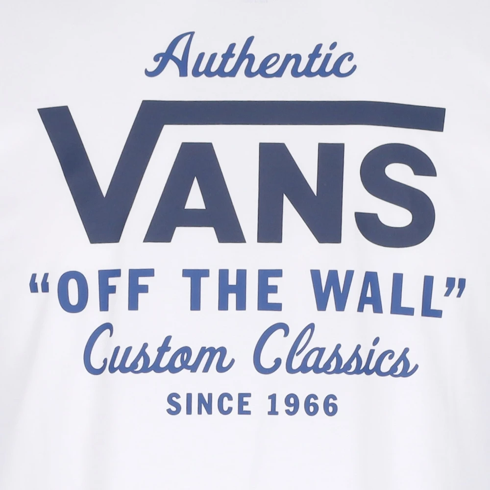 Vans Klassiek Wit Echt Blauw Heren T-shirt White Heren
