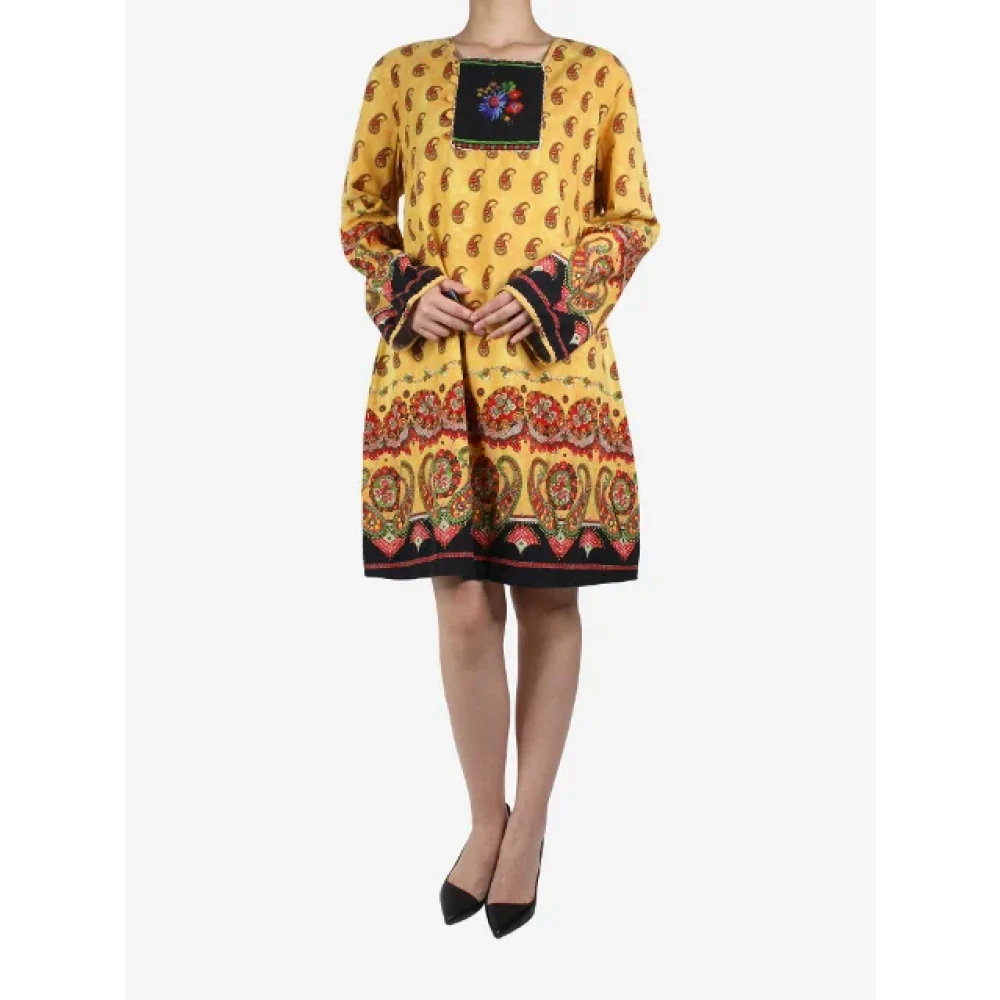 Gucci Vintage Gele Katoenen Gucci Jurk Yellow Dames Kledingwinkel