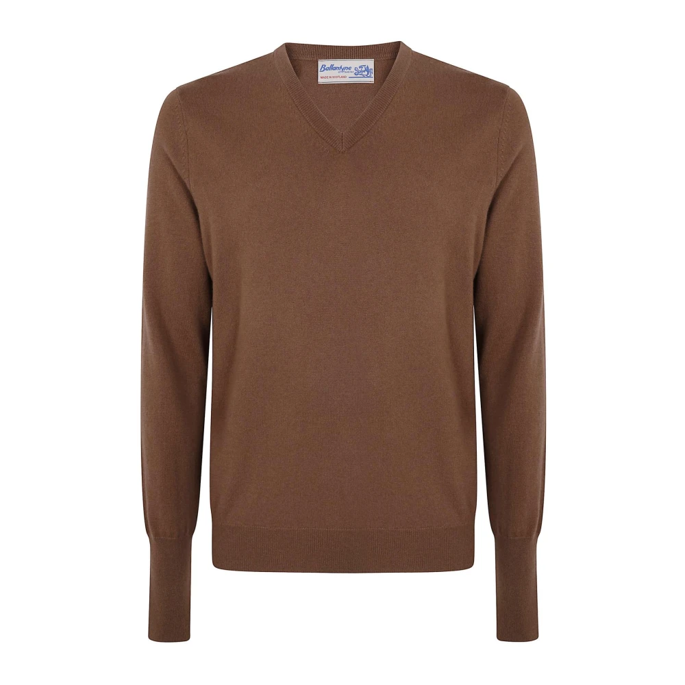 Ballantyne Brun V-Neck Cashmere Sweater