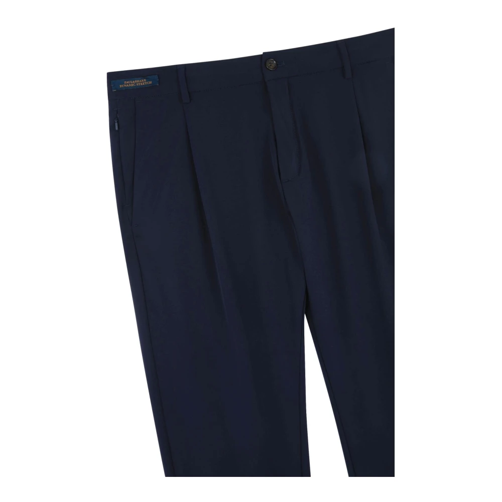 PAUL & SHARK Blauwe Chino Broek Dynamic Stretch Blue Heren