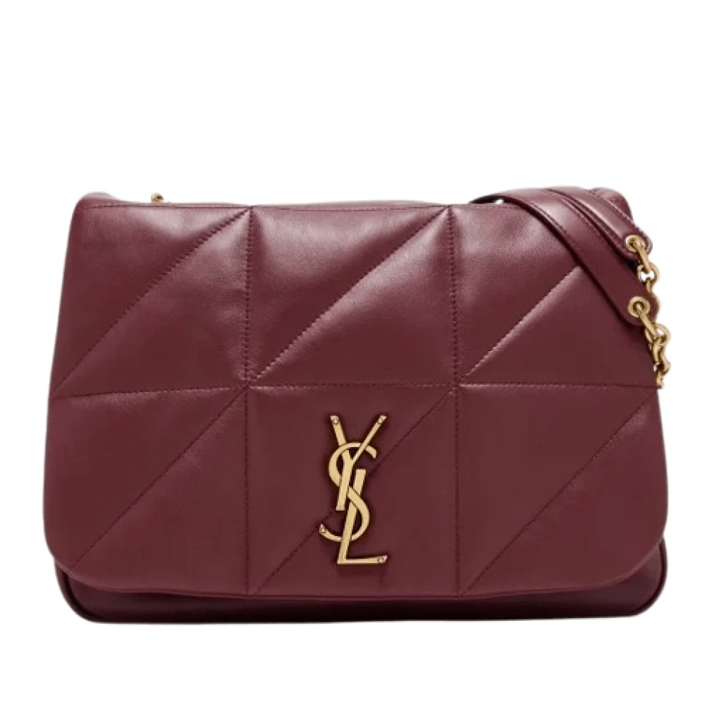 Saint Laurent Donkerrode Schoudertas met Ketting Red Dames
