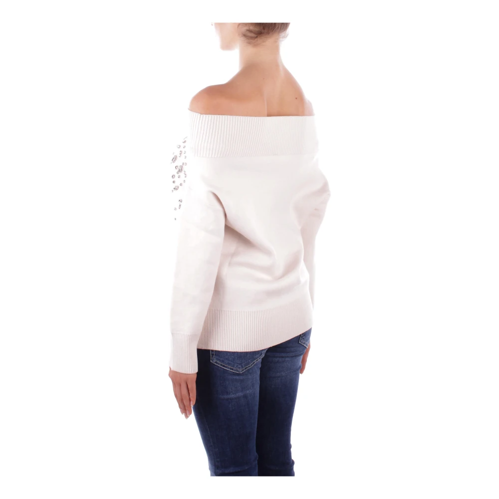 H2O Strass Gebreide Roomtrui Beige Dames