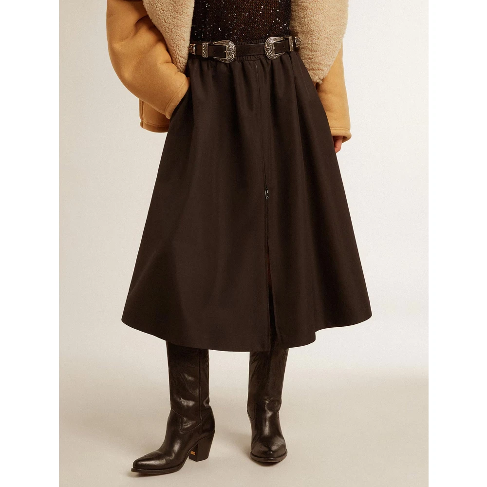Golden Goose Zwarte Rok met Dubbele Sterdetail Black Dames