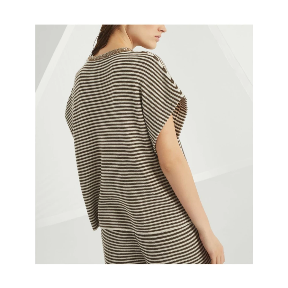 BRUNELLO CUCINELLI Stijlvolle T-shirts en Polos Brown Dames