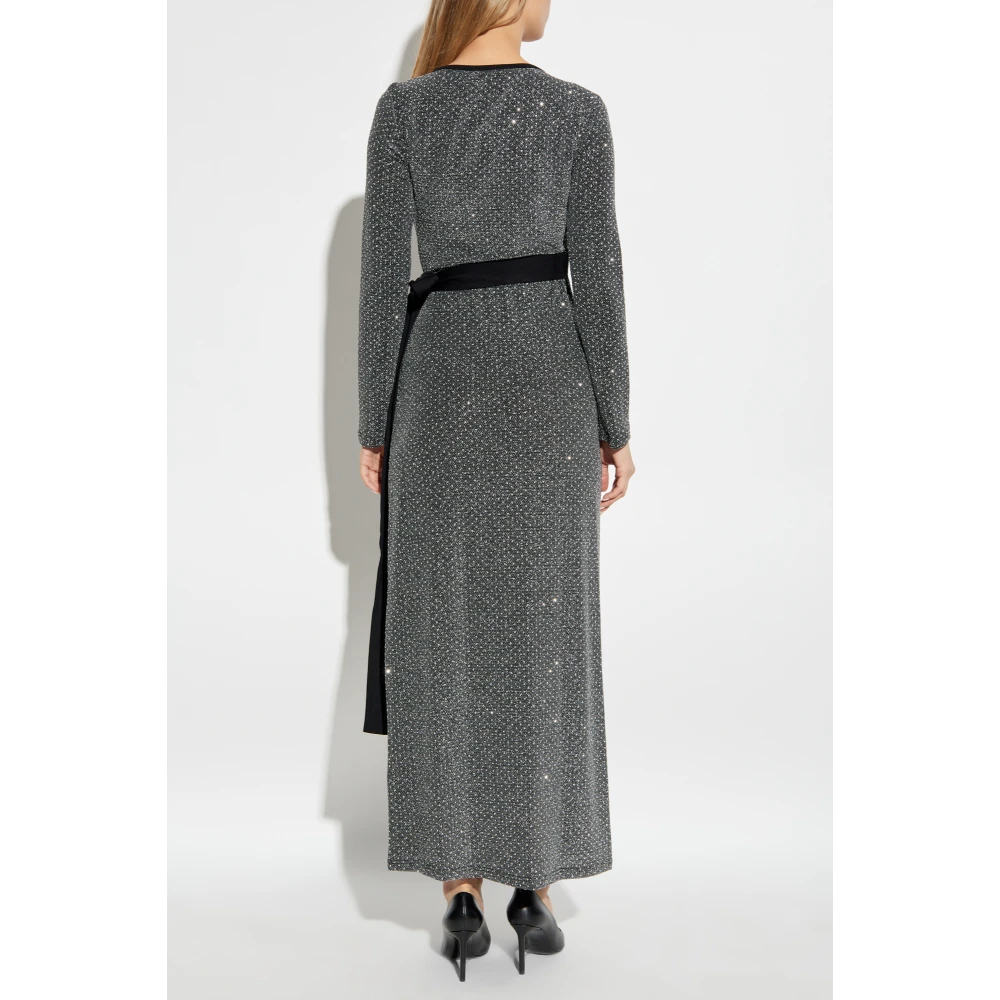 Diane Von Furstenberg Jurk Simona met glinsterende applicaties Gray Dames