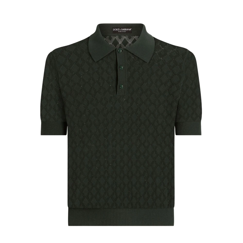 Dolce & Gabbana Groene T-shirt en Polo Green Heren