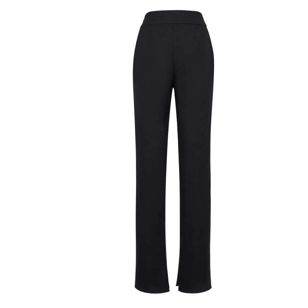 MVP wardrobe Palazzo Cut High-Waisted Trousers Black Dames