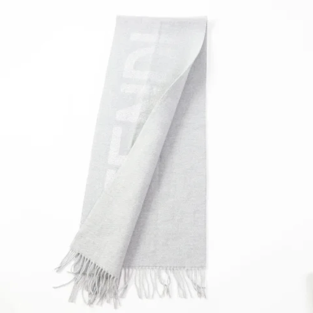 Fendi Vintage Pre-owned Wool scarves Gray Dames