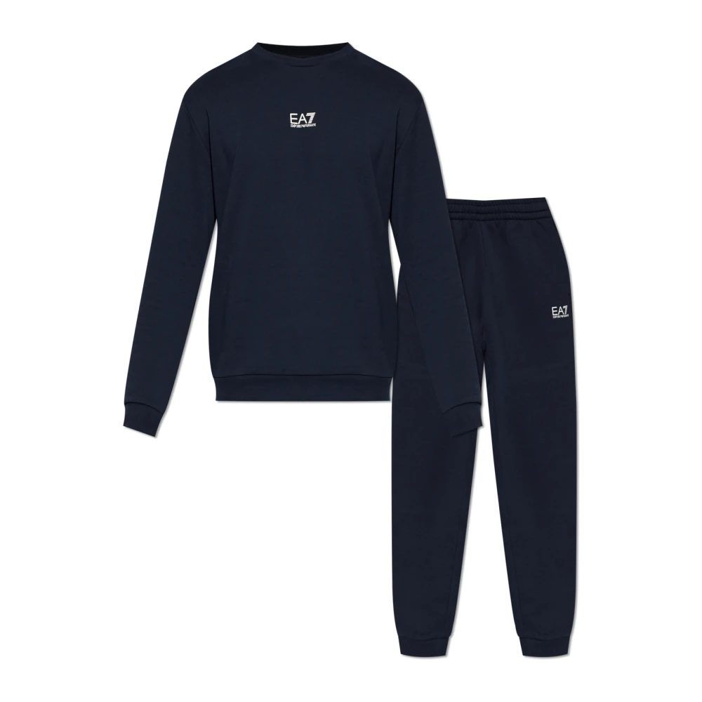 Emporio Armani Ea7 Mannelijk Blauw Jumpsuits & Playsuits Heren, S, Training Sets
