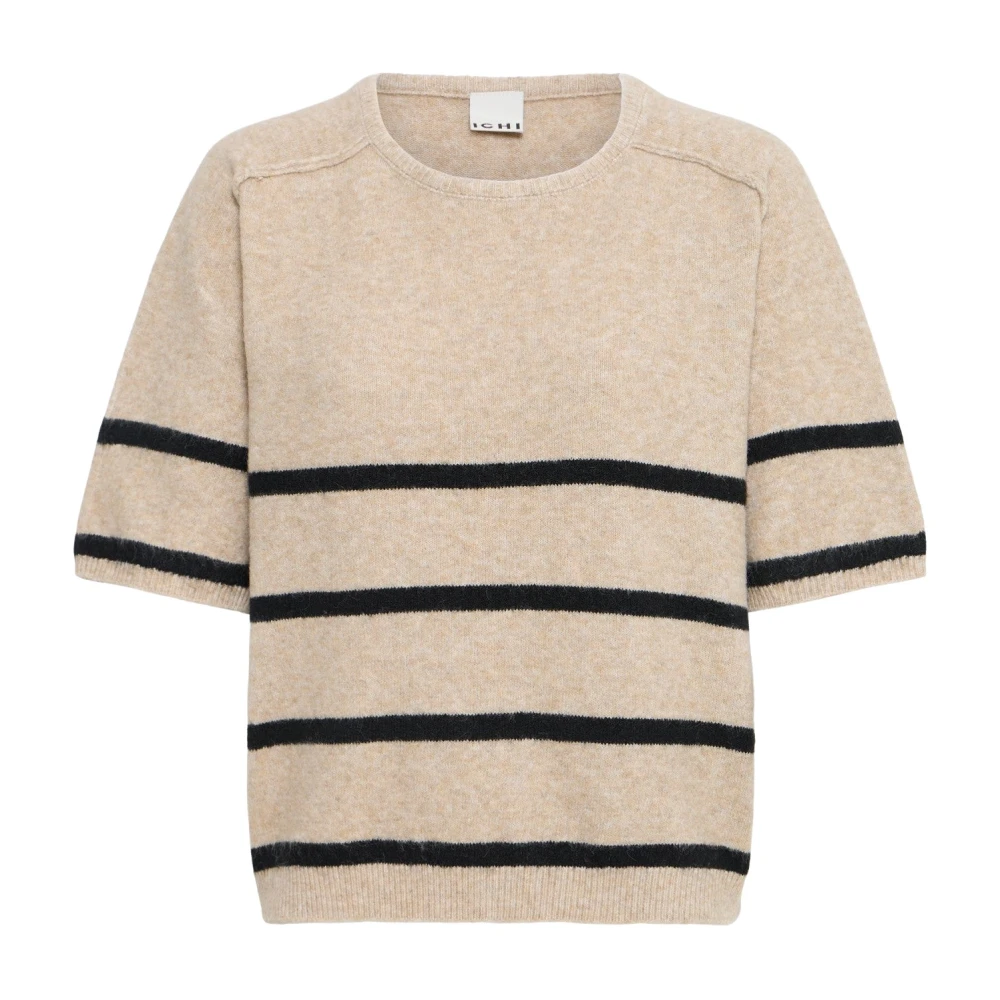 Ichi Donna Beige Maglione A Maniche Corte Da Ihdasila Ss2 - Immagine 2