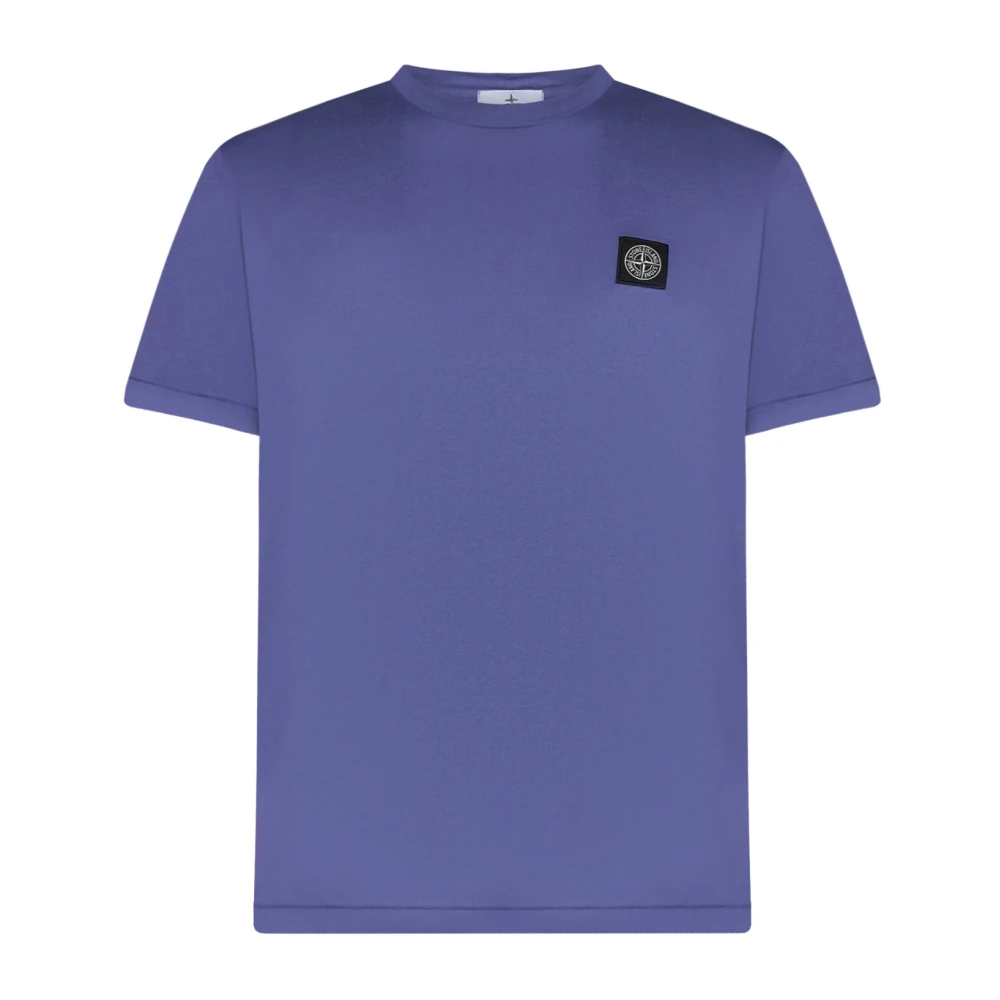 Stone Island Heren Logopatch T-Shirt Paars Purple Heren