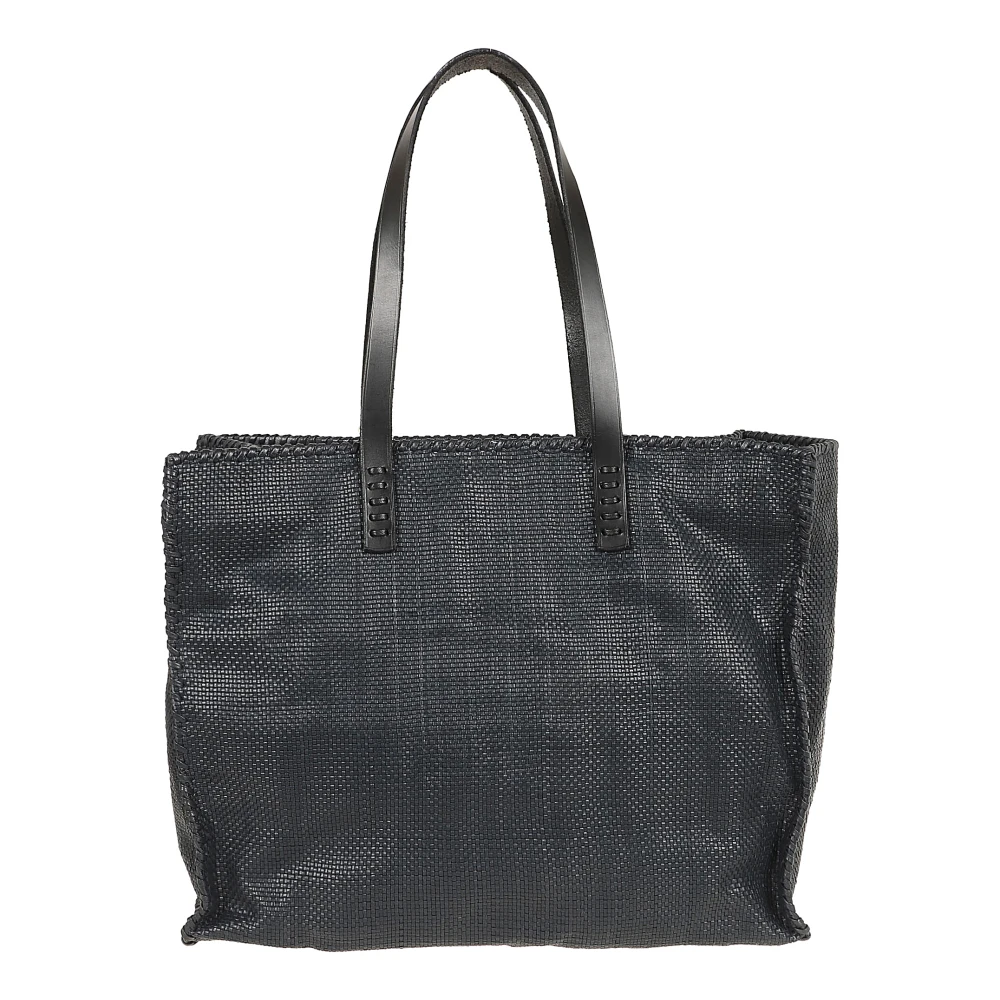 Dragon Diffusion Blauwe Leren Shopper Tas Blue Dames