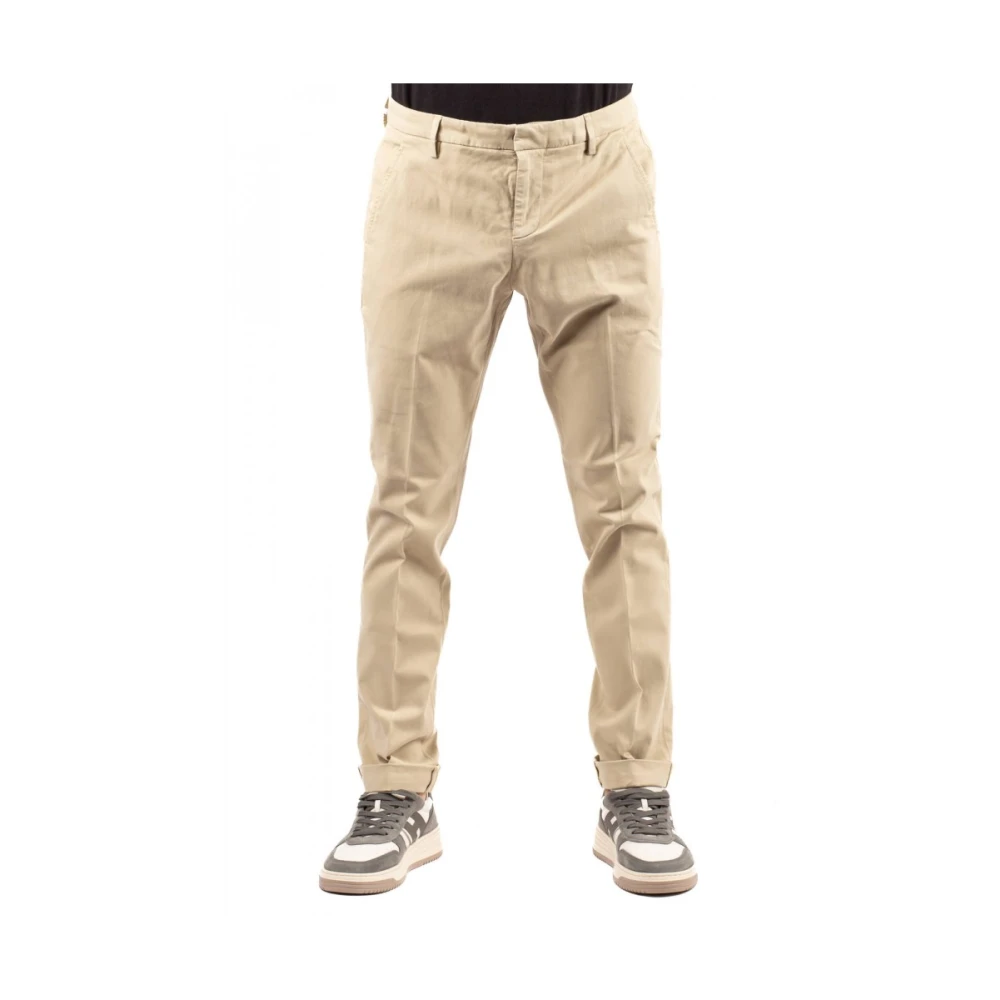 Dondup Uomo Beige Pantaloni Slim Gaubert