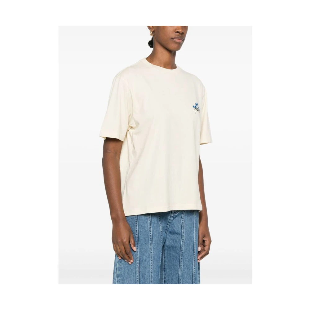 Autry T-shirt met bloemenprint en ronde hals Beige Dames