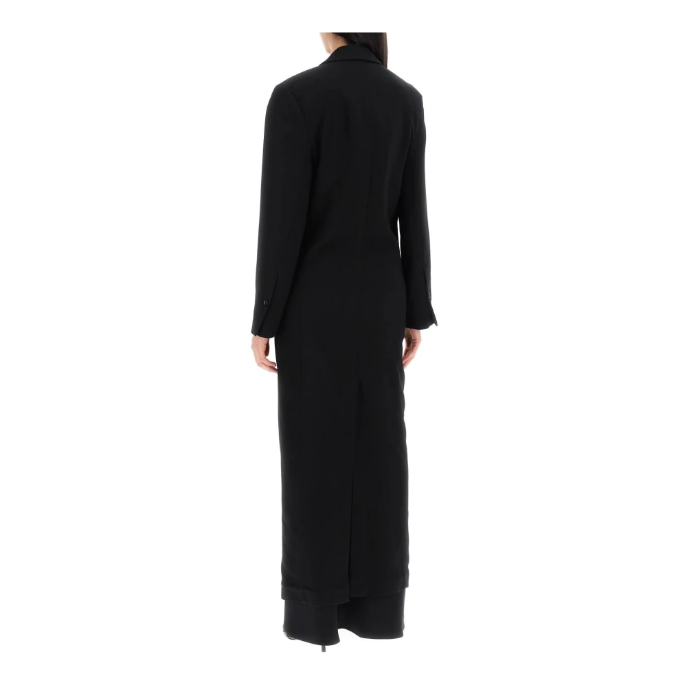 Ami Paris Single-Breasted Coats Black Dames