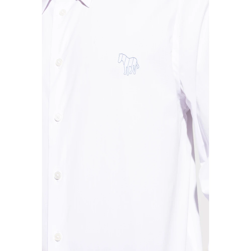 PS By Paul Smith Katoenen shirt met geborduurd logo White Heren