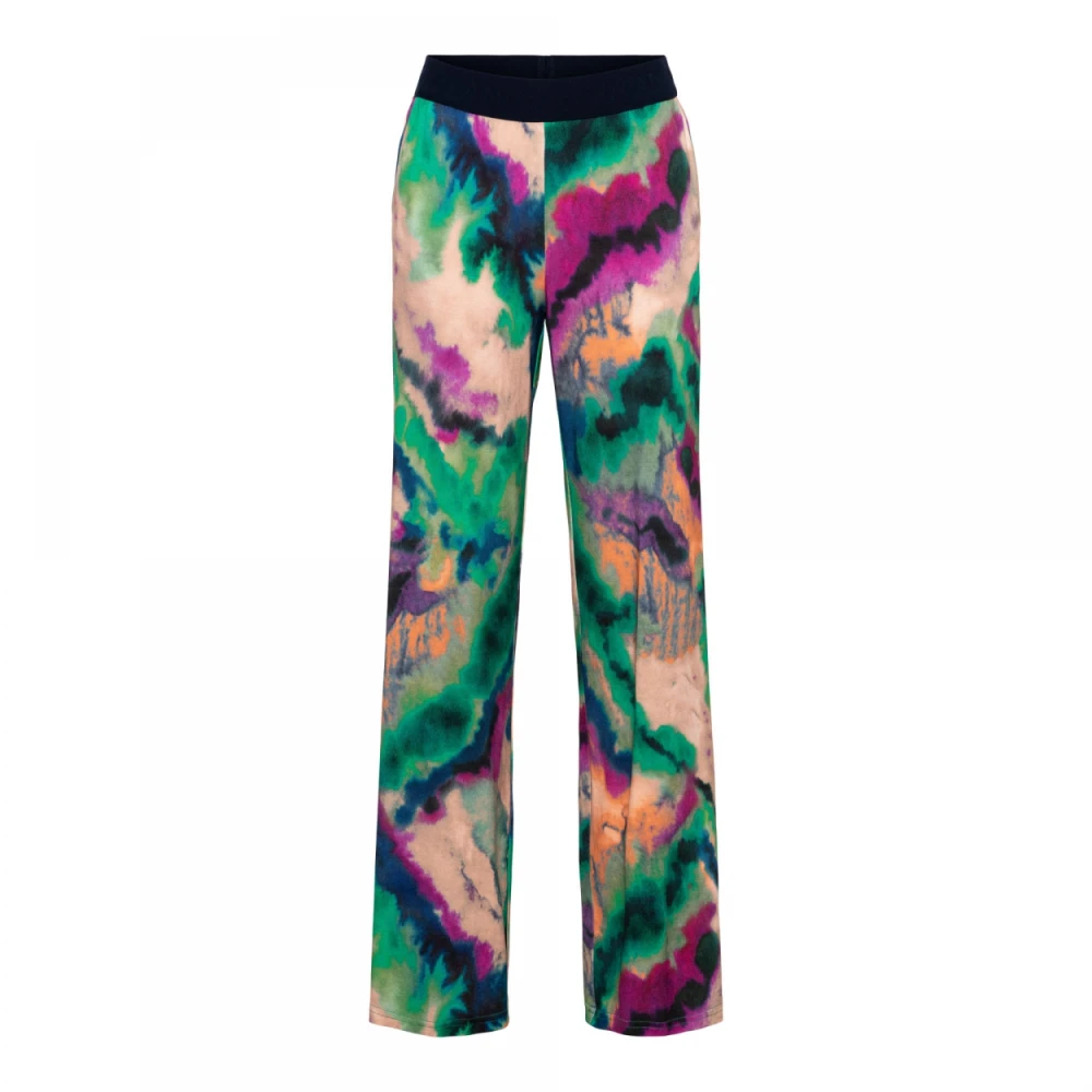 &Co Woman Dip Dye Groene Broek Multicolor Dames