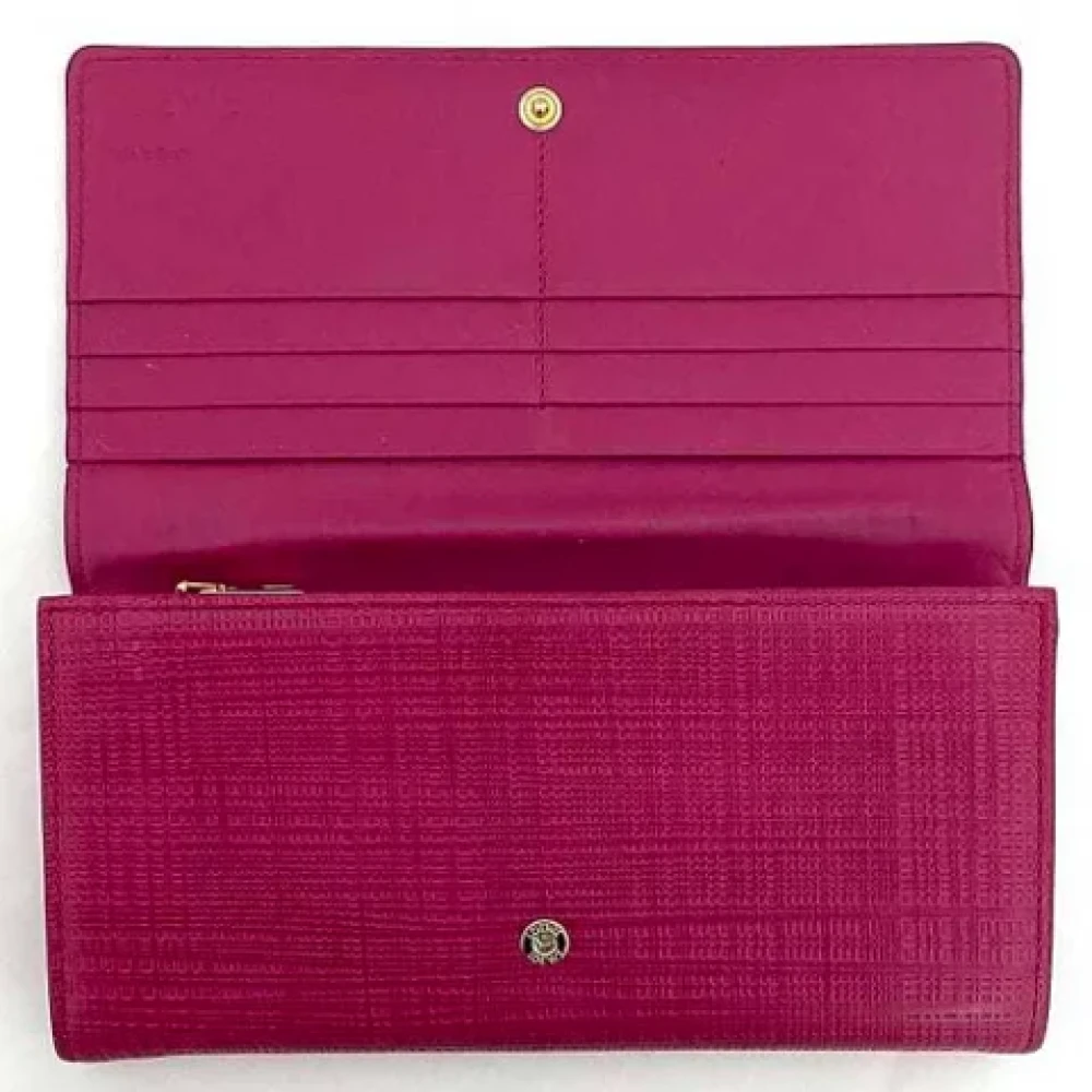 Loewe Pre-owned Leather wallets Pink Dames