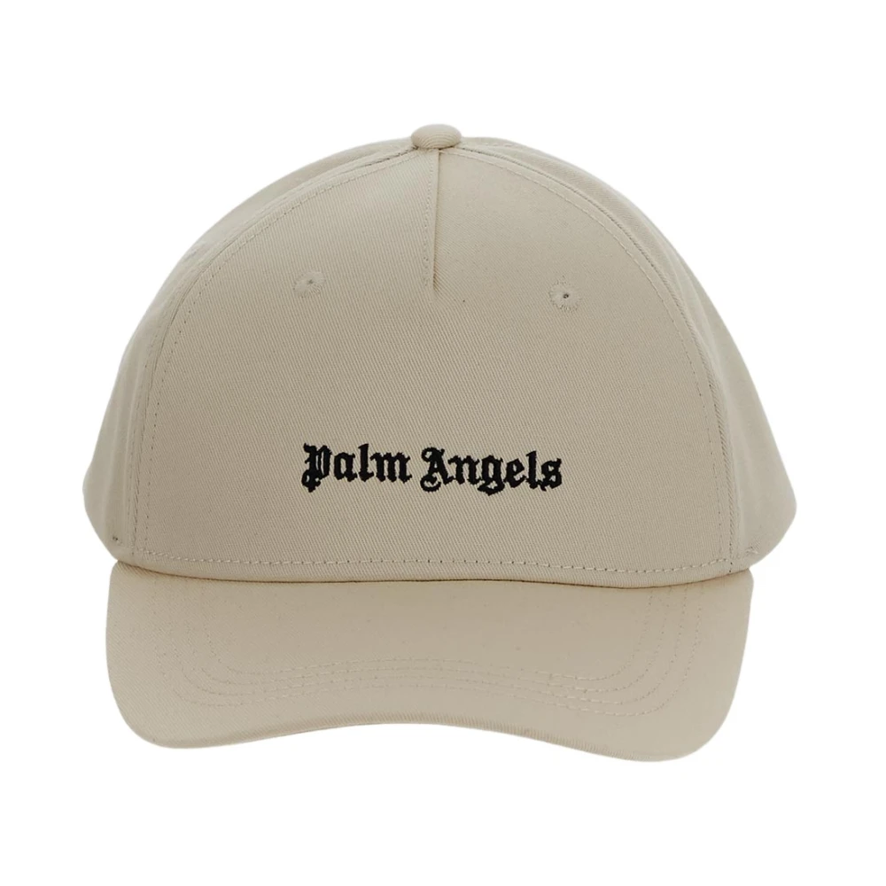 Palm Angels Honkbalpet met geborduurd logo Beige