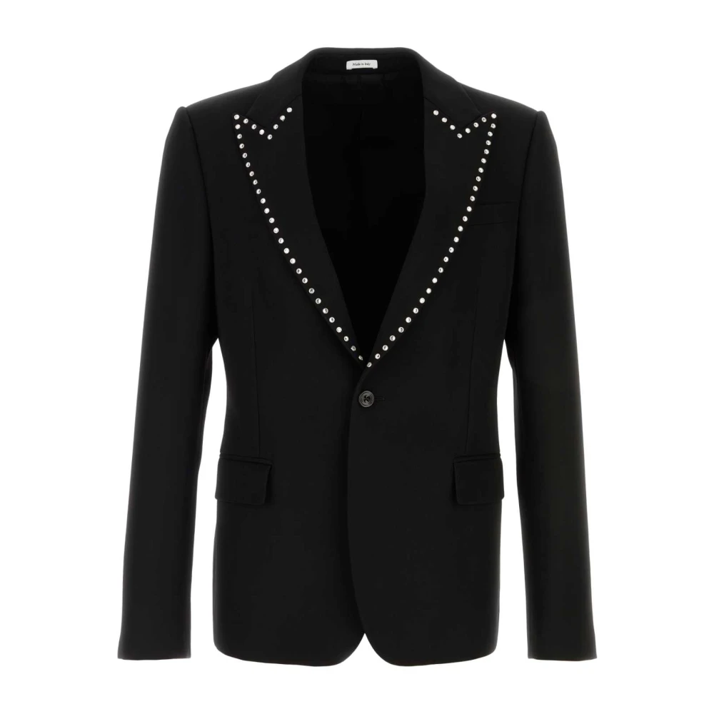 Alexander mcqueen Klassieke Zwarte Wollen Blazer Black Heren