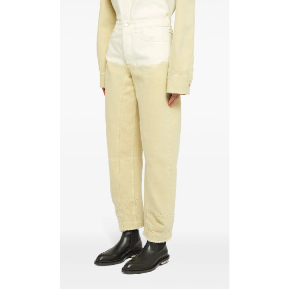 Jil Sander Witte Beige Broek Stijlvolle Mode Beige Dames
