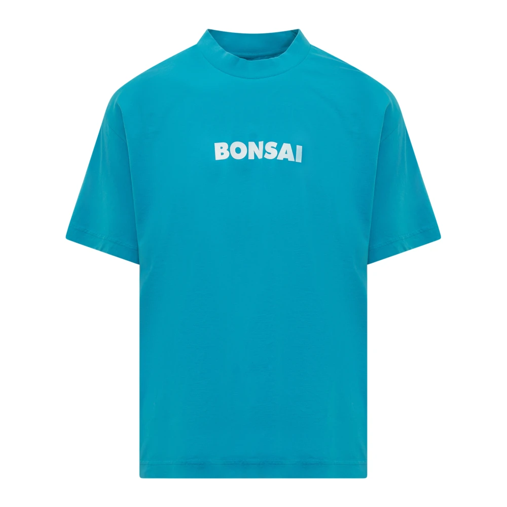 Bonsai Logo Crewneck T-shirt Blue Heren