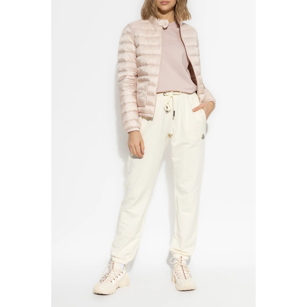 Moncler T-shirt met logo Pink Dames