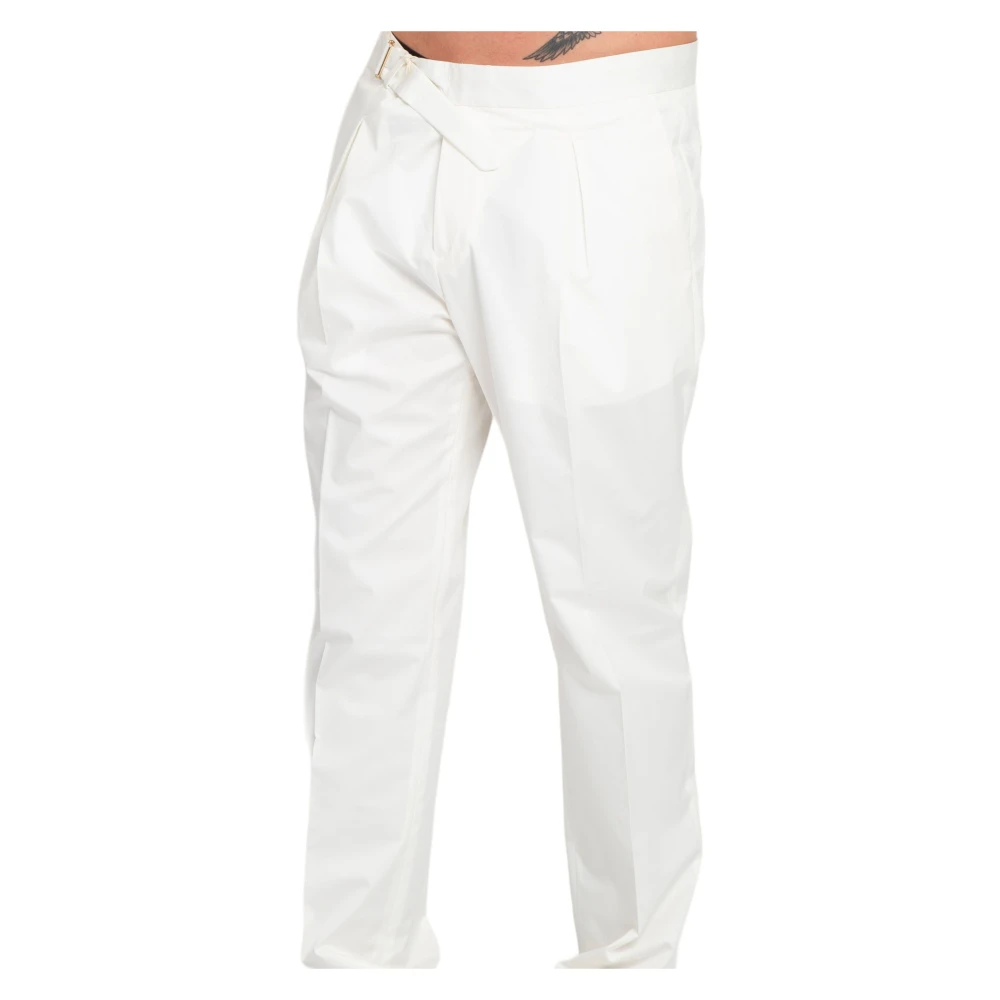 Briglia Katoenen Riem Broek met Piccadilly Stijl White Heren