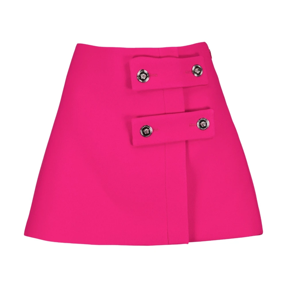 Versace Korte effen mini-rok Pink Dames