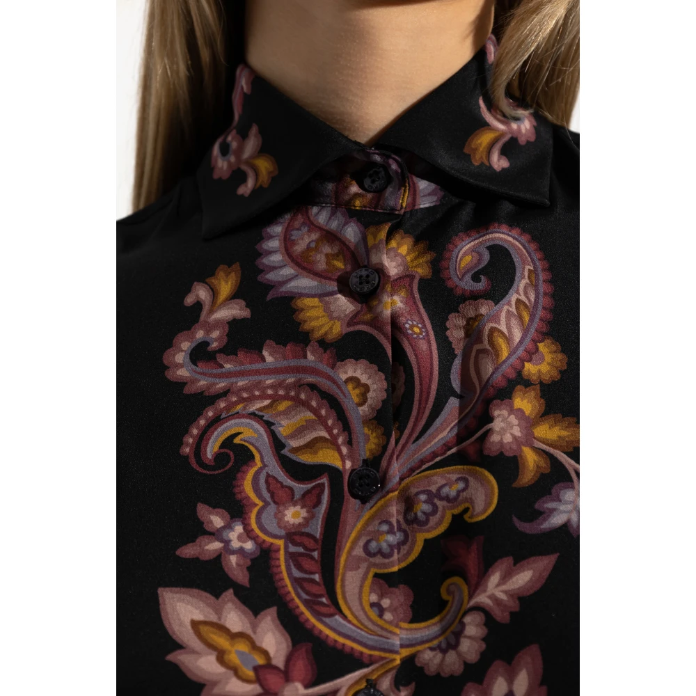 ETRO Zijden overhemd Black Dames