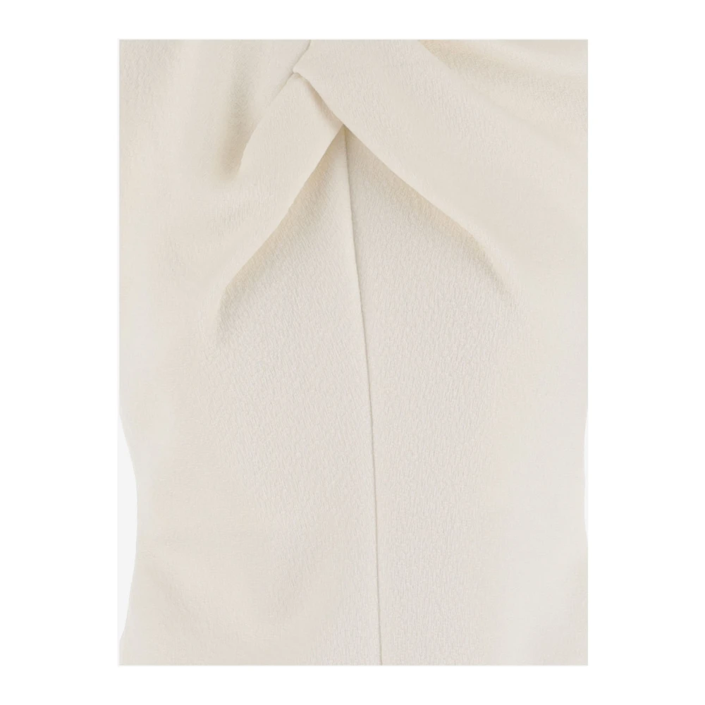 Jil Sander Witte mouwloze top met draperie detail White Dames