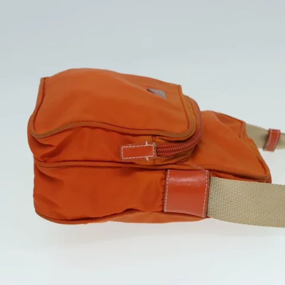 Prada Vintage Pre-owned Nylon prada-bags Orange Dames
